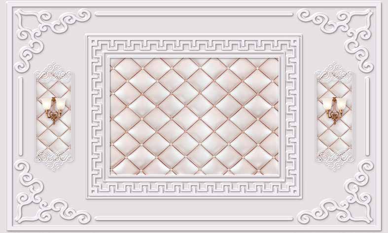 ورق حائط بوستر Chinese Deers & Panels & Geometric | 23312