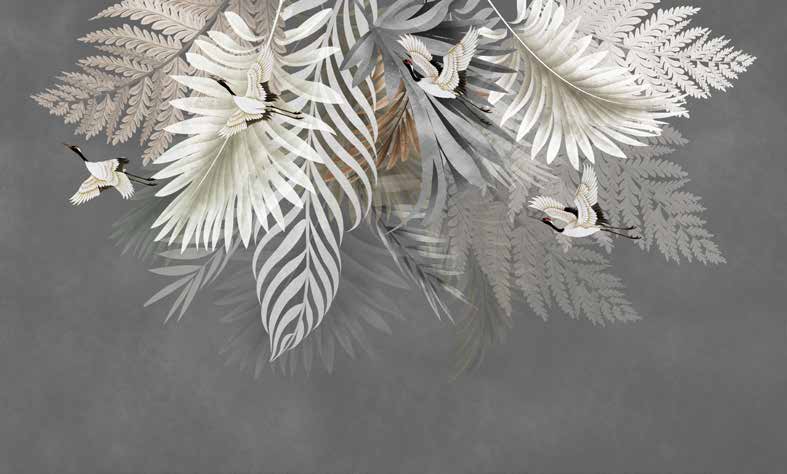 ورق حائط بوستر Palm & Feathers | 23026