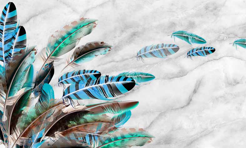 ورق حائط بوستر Palm & Feathers | 23053