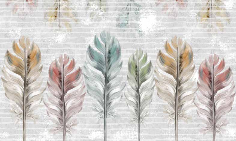 ورق حائط بوستر Palm & Feathers | 23033