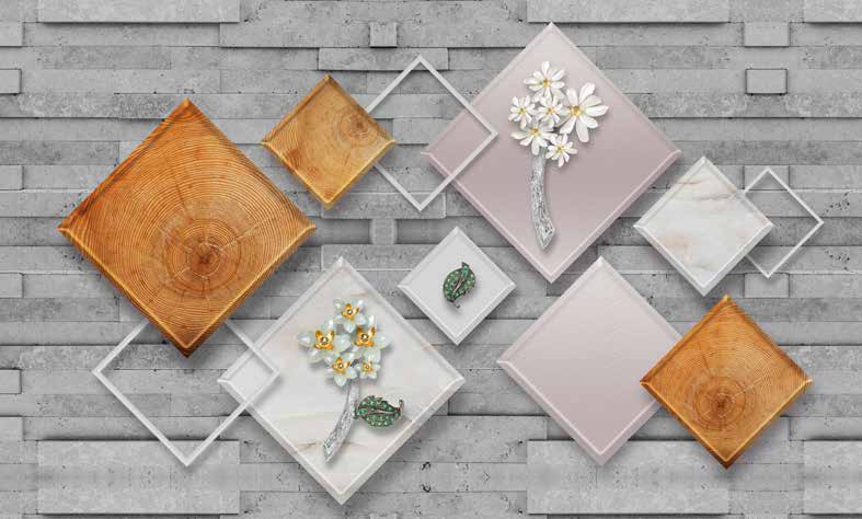 Poster Wallpaper Chinese Deers & Panels & Geometric | 23366