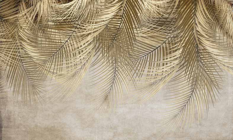 ورق حائط بوستر Palm & Feathers | 23023