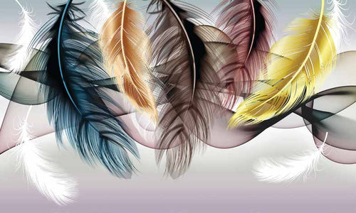 ورق حائط بوستر Palm & Feathers | 23099