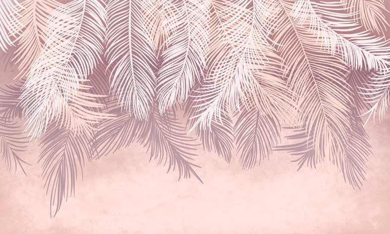 ورق حائط بوستر Palm & Feathers | 23003