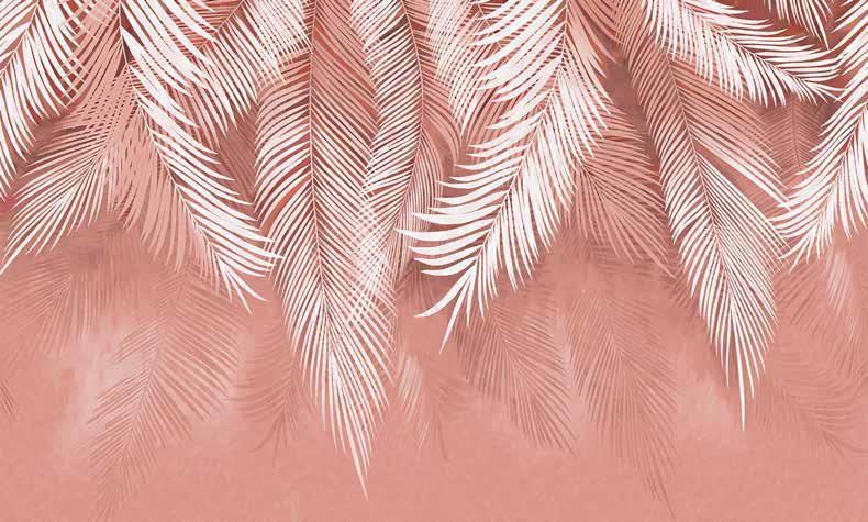 ورق حائط بوستر Palm & Feathers | 23017