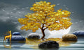 بوستر حائط Chinese Deers & Panels & Geometric 23265