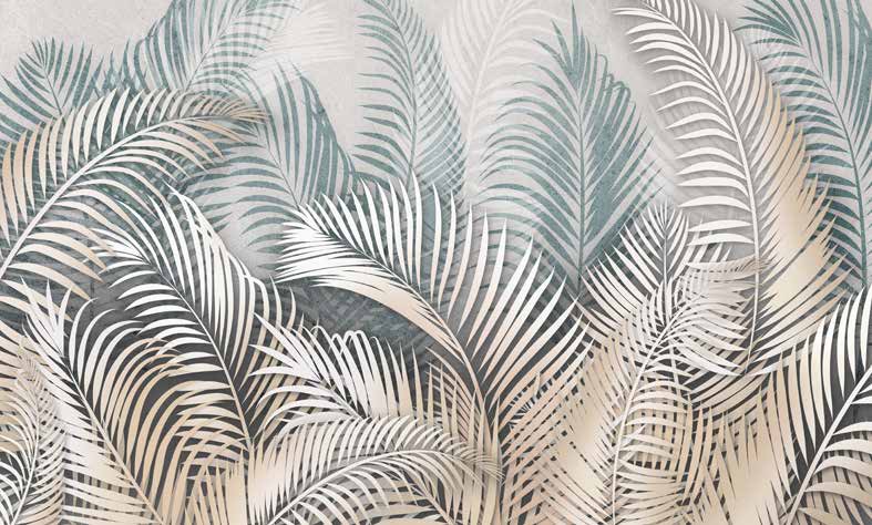 ورق حائط بوستر Palm & Feathers | 23029