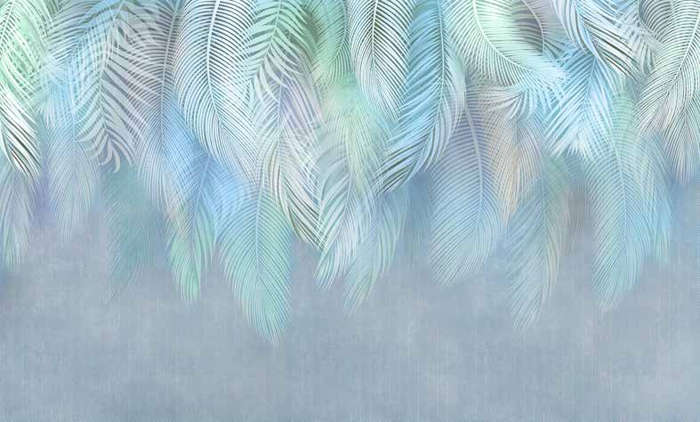 ورق حائط بوستر Palm & Feathers | 23012