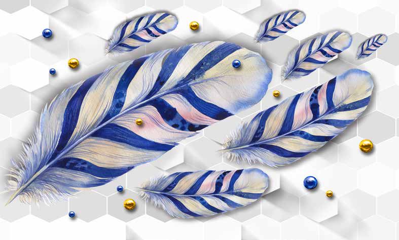 بوستر حائط Palm & Feathers 23048