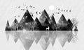 بوستر حائط Chinese Deers & Panels & Geometric 23339