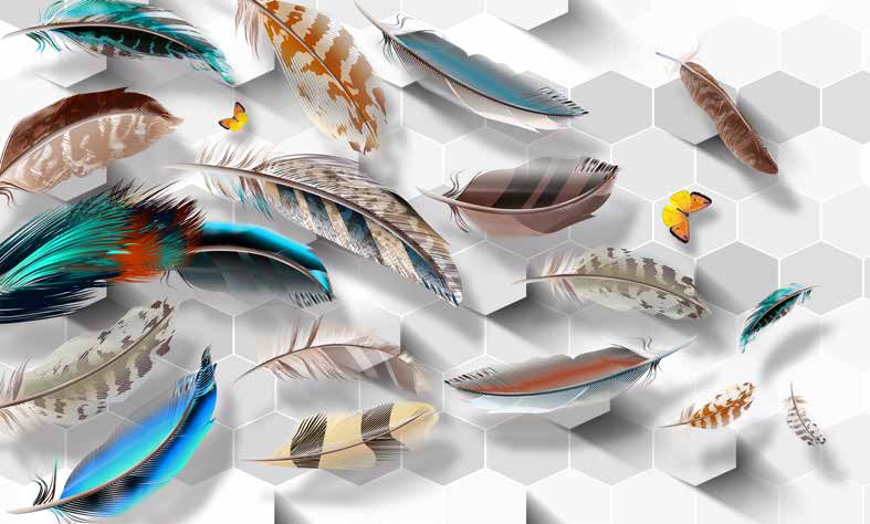 بوستر حائط Palm & Feathers 23040