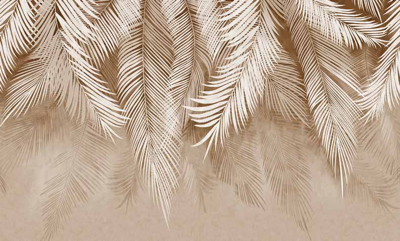 ورق حائط بوستر Palm & Feathers | 23013