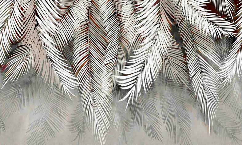 ورق حائط بوستر Palm & Feathers | 23031