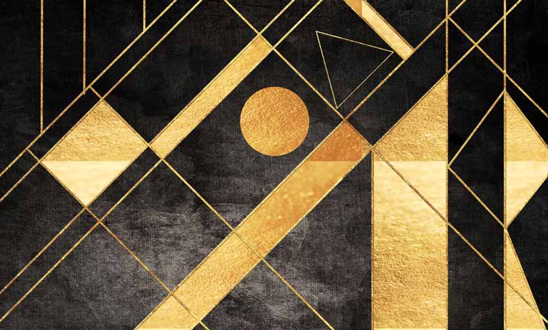 ورق حائط بوستر Chinese Deers & Panels & Geometric | 23350