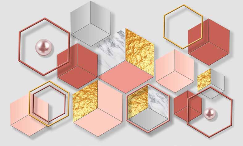 بوستر حائط Chinese Deers & Panels & Geometric 23340
