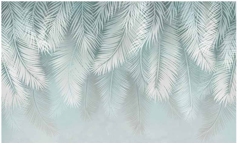 ورق حائط بوستر Palm & Feathers | 23030