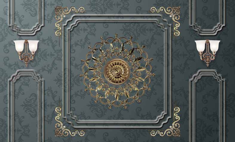 Poster Wallpaper Chinese Deers & Panels & Geometric | 23320