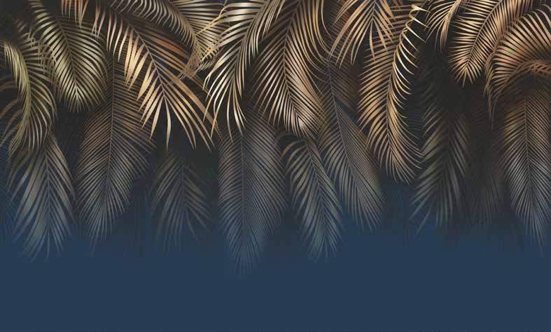 ورق حائط بوستر Palm & Feathers | 23022