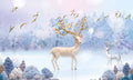 بوستر حائط Chinese Deers & Panels & Geometric 23262