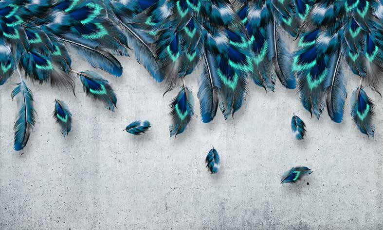 بوستر حائط Palm & Feathers 23043