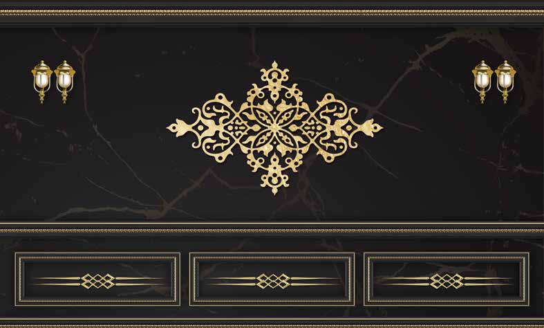 بوستر حائط Chinese Deers & Panels & Geometric 23319