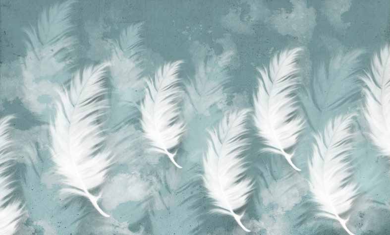 Poster Wallpaper Palm & Feathers | 23059
