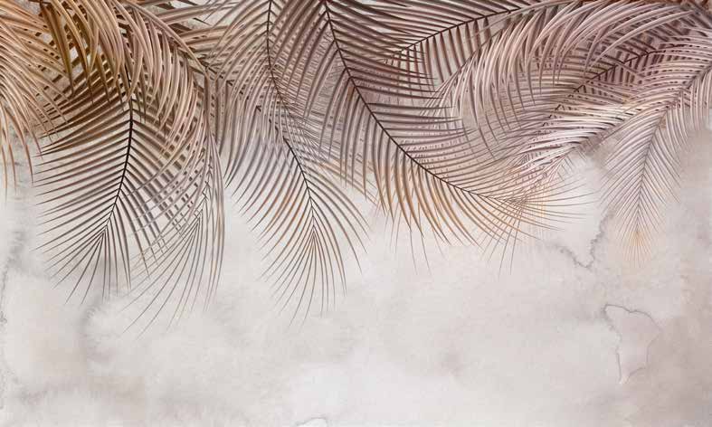 ورق حائط بوستر Palm & Feathers | 23008