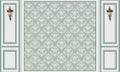 بوستر حائط Chinese Deers & Panels & Geometric 23315