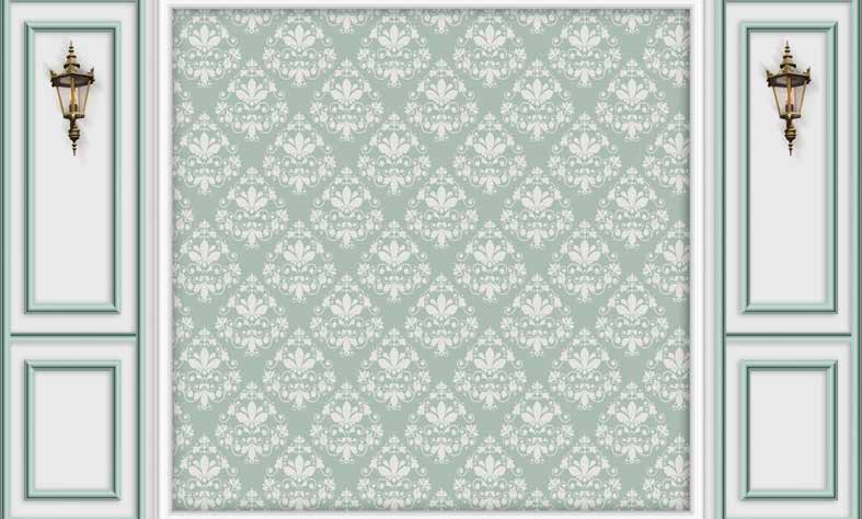 Poster Wallpaper Chinese Deers & Panels & Geometric | 23315