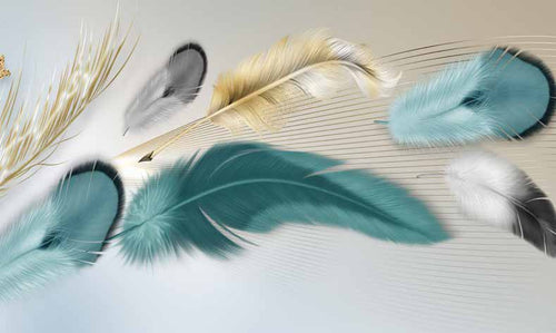 ورق حائط بوستر Palm & Feathers | 23101
