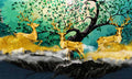 بوستر حائط Chinese Deers & Panels & Geometric 23269